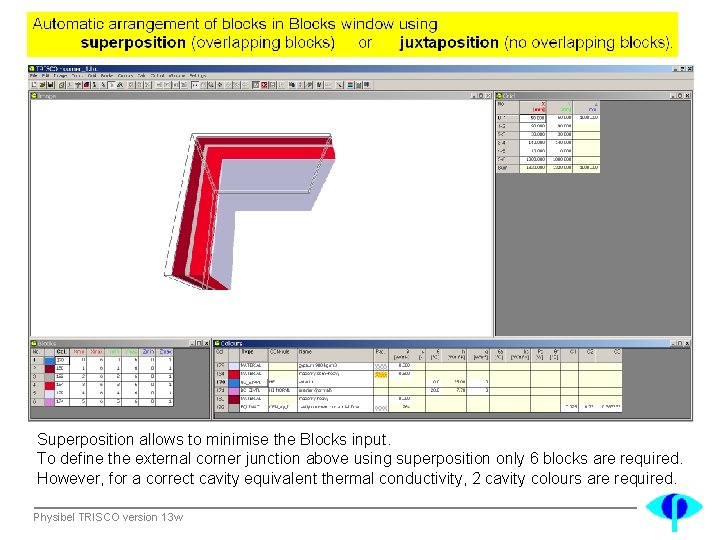 Superposition allows to minimise the Blocks input. To define the external corner junction above