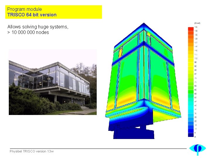 Program module TRISCO 64 bit version Allows solving huge systems, > 10 000 nodes