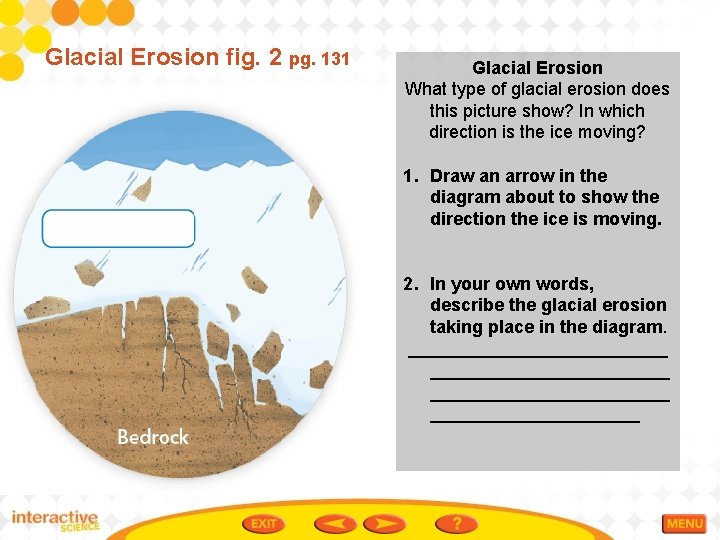 Glacial Erosion fig. 2 pg. 131 Glacial Erosion What type of glacial erosion does