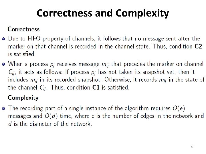 Correctness and Complexity 82 