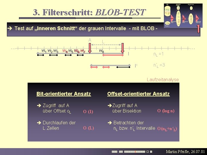 3. Filterschritt: BLOB-TEST Test auf „Inneren Schnitt“ der grauen Intervalle - mit BLOB A