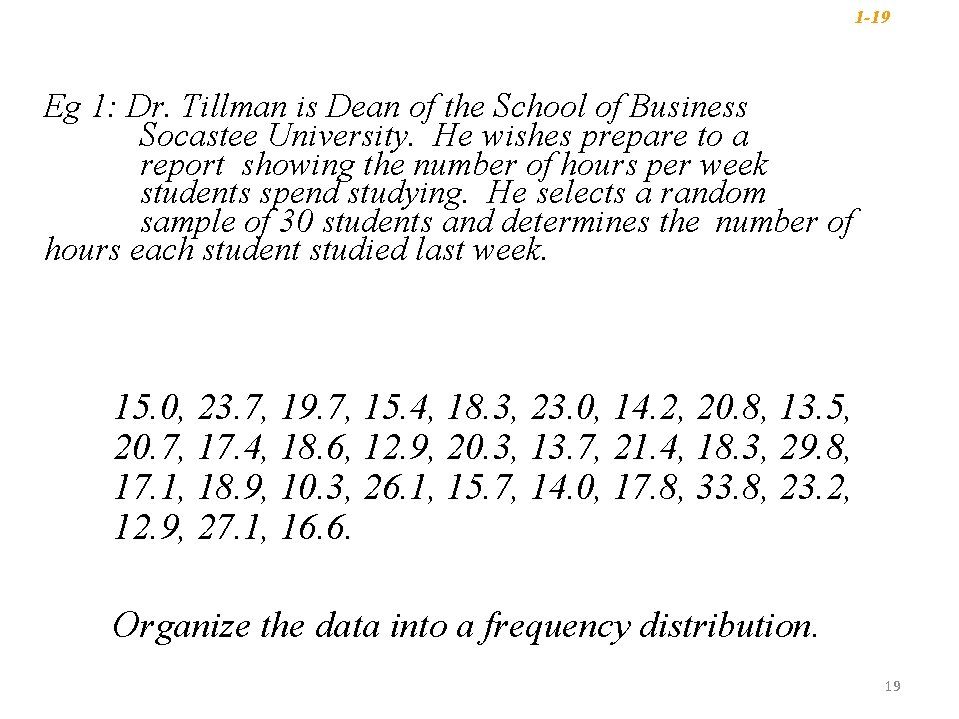 1 -19 Eg 1: Dr. Tillman is Dean of the School of Business Socastee 1 -19 Eg 1: Dr. Tillman is Dean of the School of Business Socastee