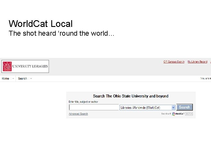 World. Cat Local The shot heard ‘round the world… 