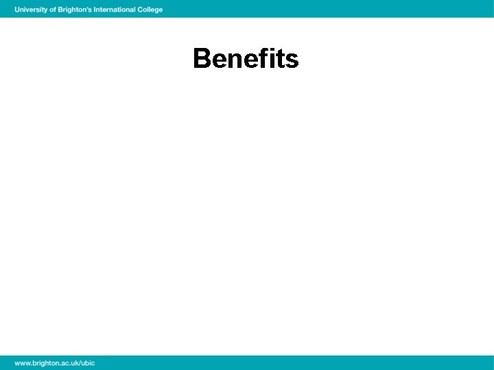 Benefits 