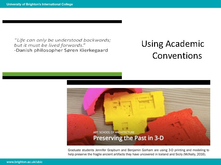 Using Academic Conventions 
