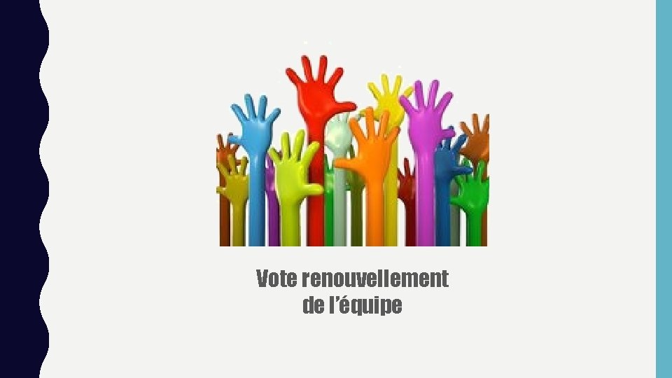 Vote renouvellement de l’équipe 