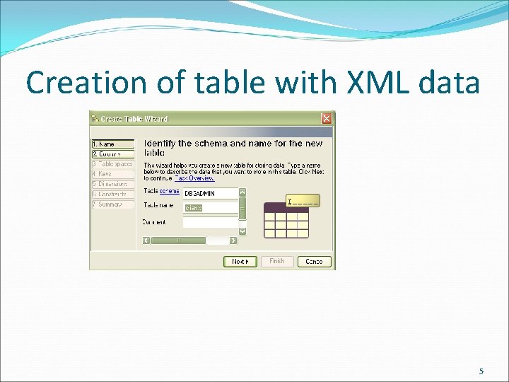 Creation of table with XML data 5 