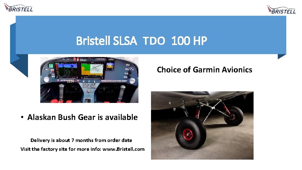 Bristell SLSA TDO 100 HP Choice of Garmin Avionics • Alaskan Bush Gear is