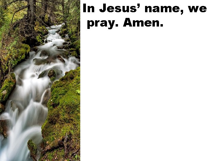 In Jesus’ name, we pray. Amen. 