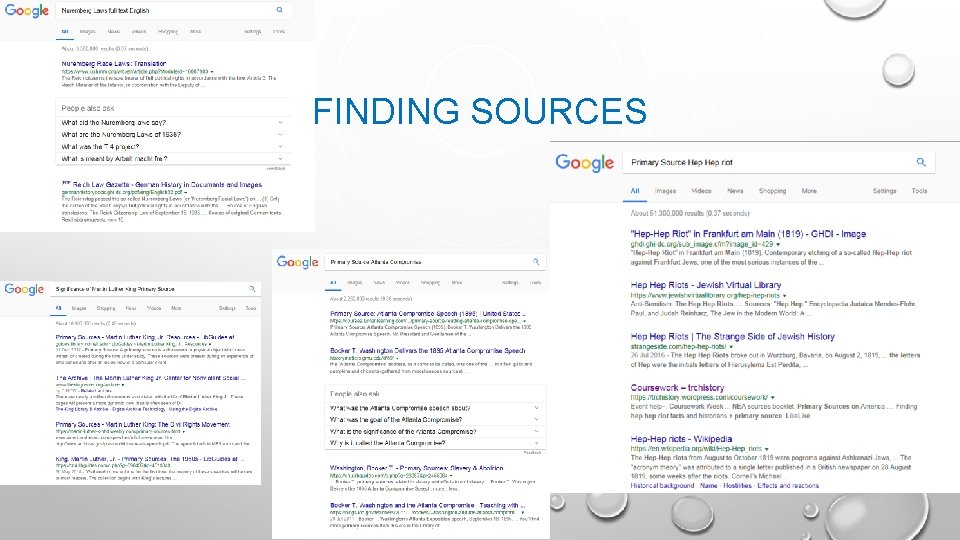 FINDING SOURCES 