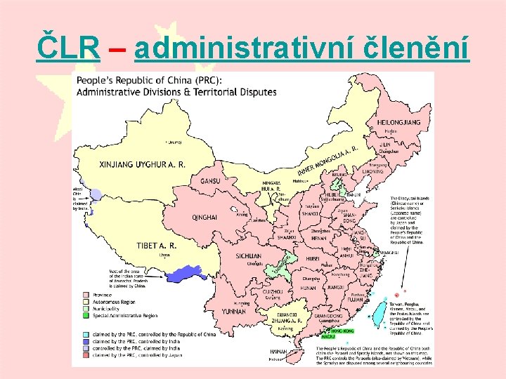 ČLR – administrativní členění 