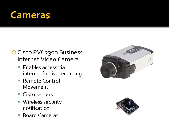 Cameras Cisco PVC 2300 Business Internet Video Camera Enables access via internet for live