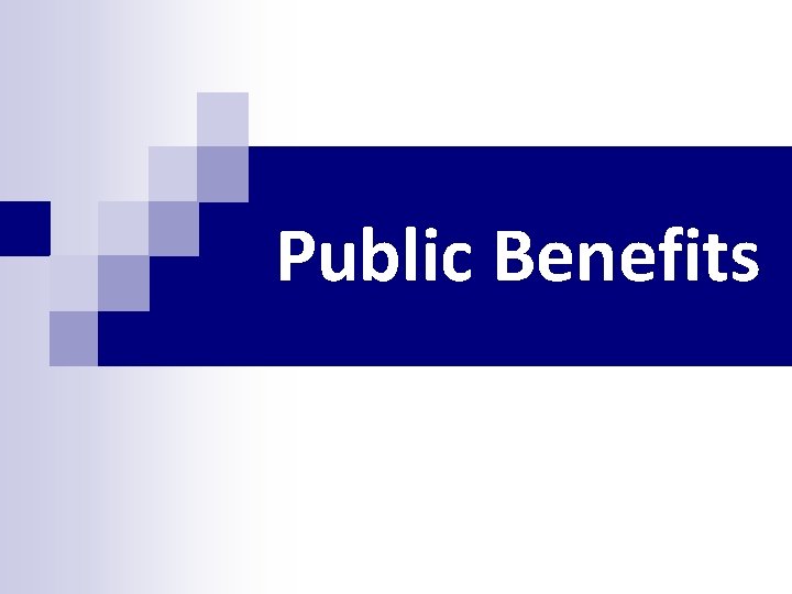 Public Benefits 