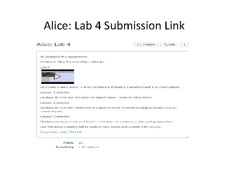 Alice: Lab 4 Submission Link 