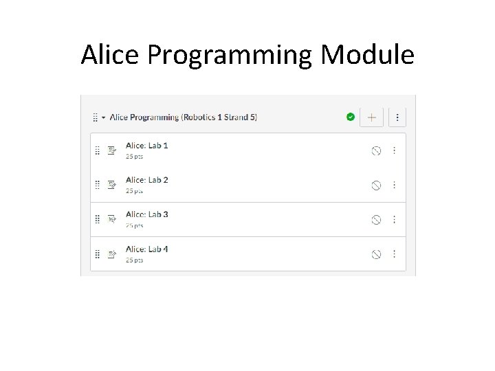 Alice Programming Module 