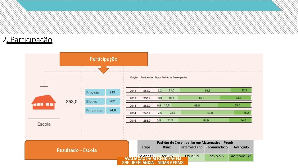 2. Participação Resultado - Escola Etapa Padrões de Desempenho em Matemática - Proeb Baixo