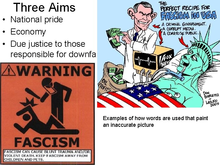 Three Aims • National pride • Economy • Due justice to those responsible for Three Aims • National pride • Economy • Due justice to those responsible for