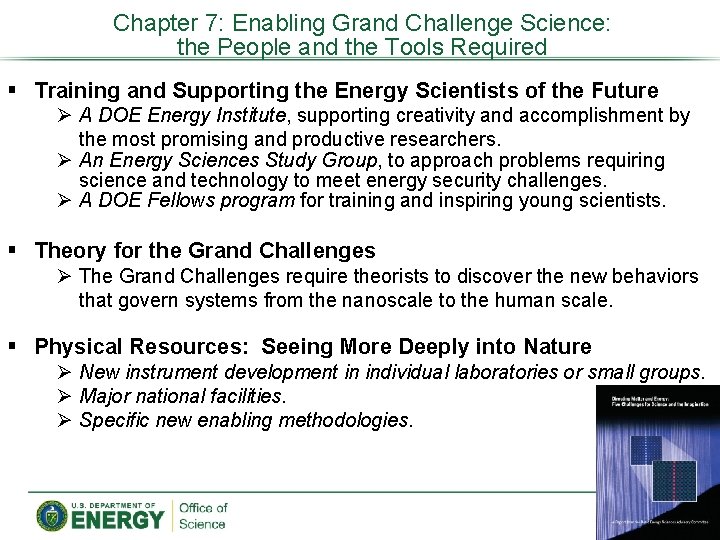 Chapter 7: Enabling Grand Challenge Science: the People and the Tools Required § Training