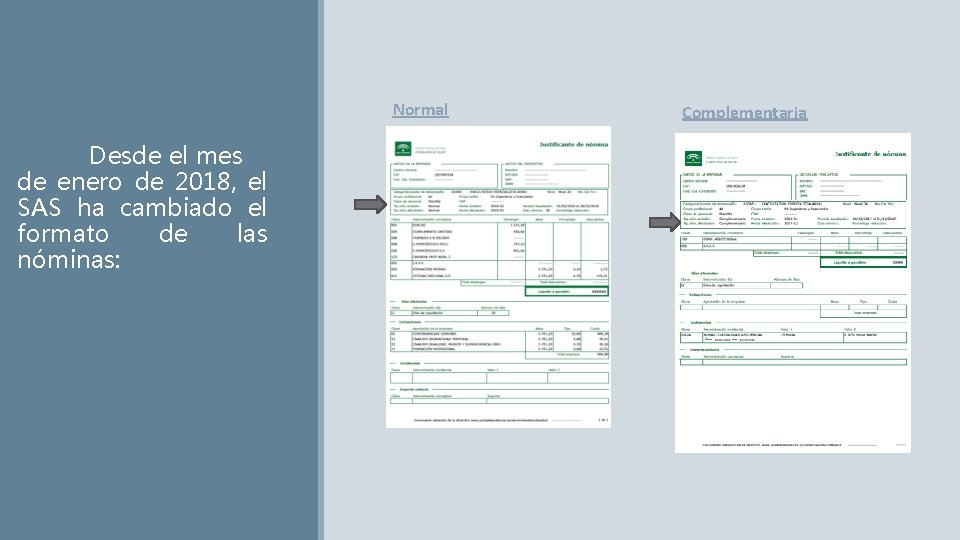 Normal Desde el mes de enero de 2018, el SAS ha cambiado el formato