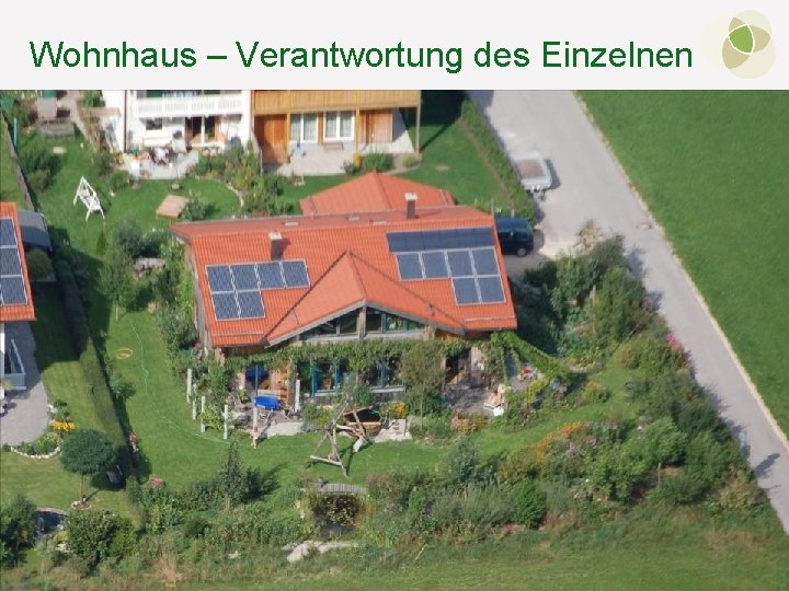 Wohnhaus – Verantwortung des Einzelnen © FH-Prof. Dr. Bernhard Zimmer – Berchtesgaden, 07. 10.