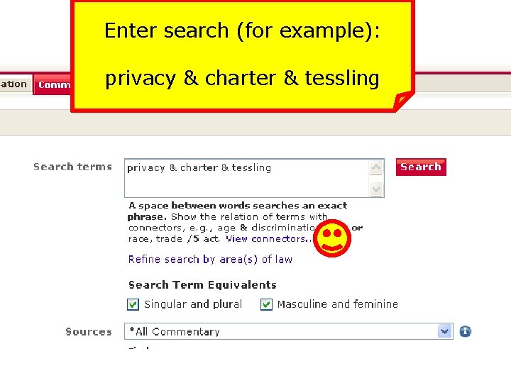 Enter search (for example): privacy & charter & tessling 