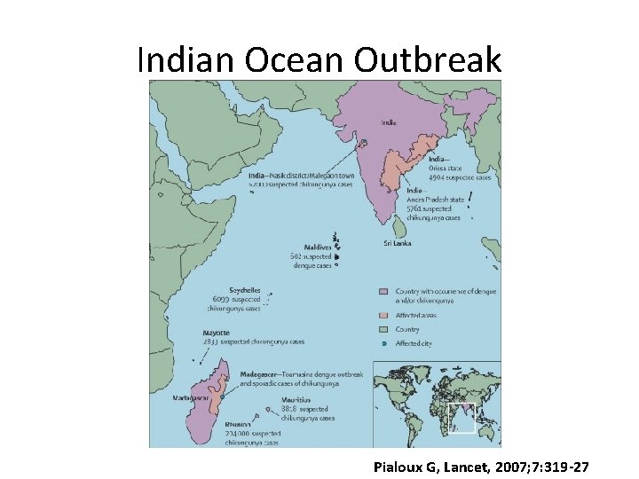 Indian Ocean Outbreak Pialoux G, Lancet, 2007; 7: 319 -27 