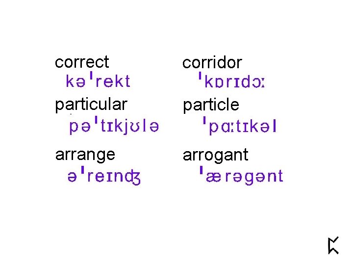 correct corridor particular particle arrange arrogant 