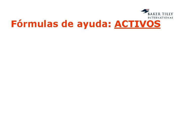 Fórmulas de ayuda: ACTIVOS 