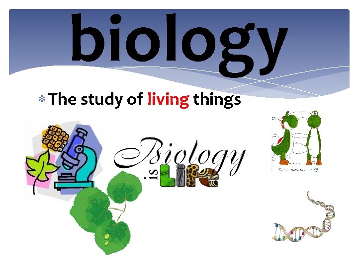 biology The study of living things 