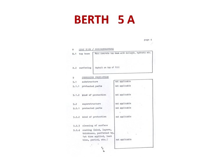 BERTH 5 A 