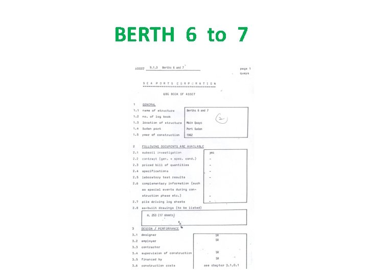 BERTH 6 to 7 