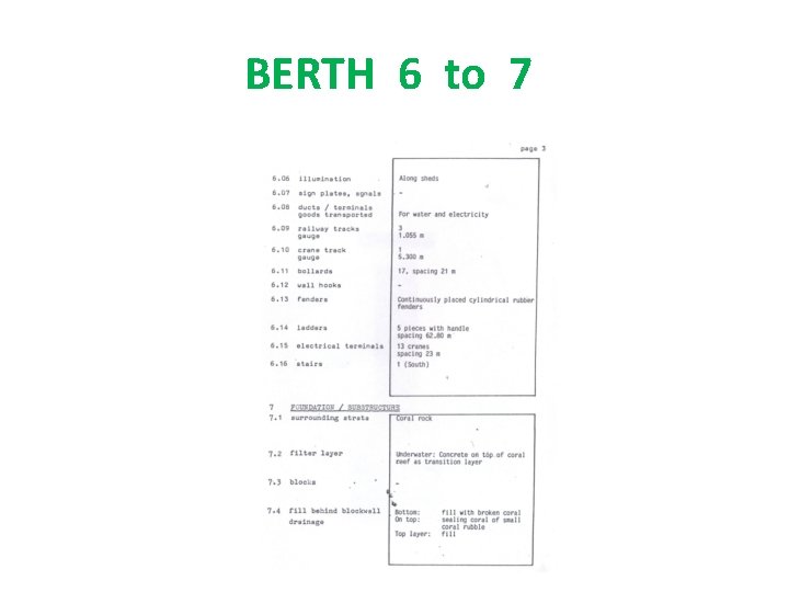 BERTH 6 to 7 