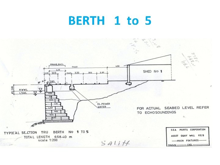 BERTH 1 to 5 