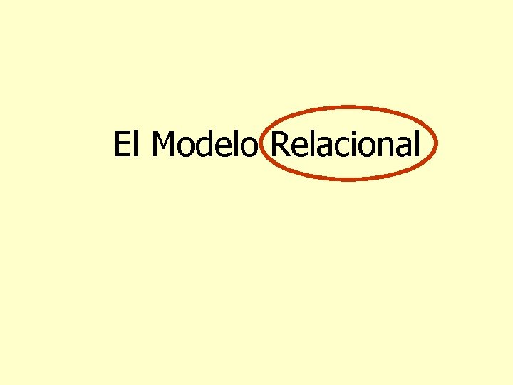 El Modelo Relacional 