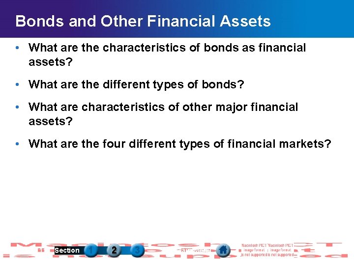 Bonds and Other Financial Assets • What are the characteristics of bonds as financial