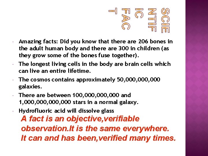  Amazing facts: Did you know that there are 206 bones in the adult