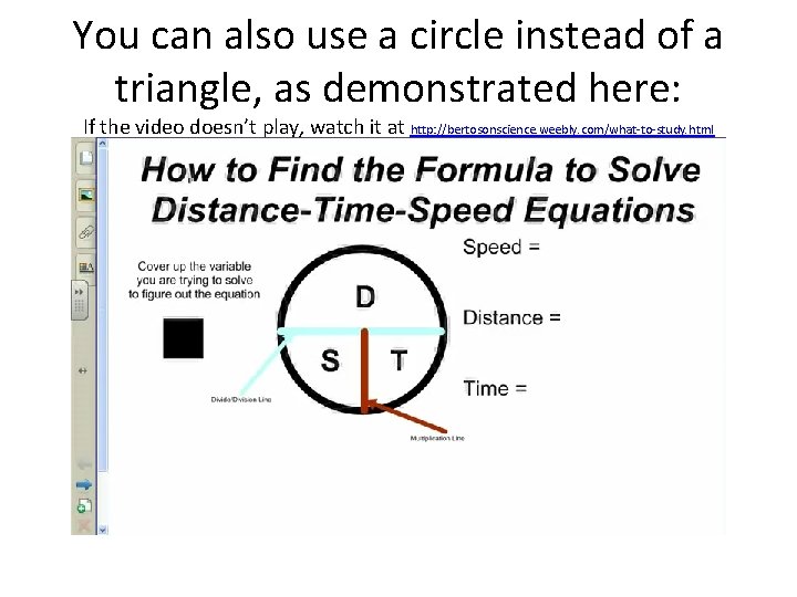 You can also use a circle instead of a triangle, as demonstrated here: If