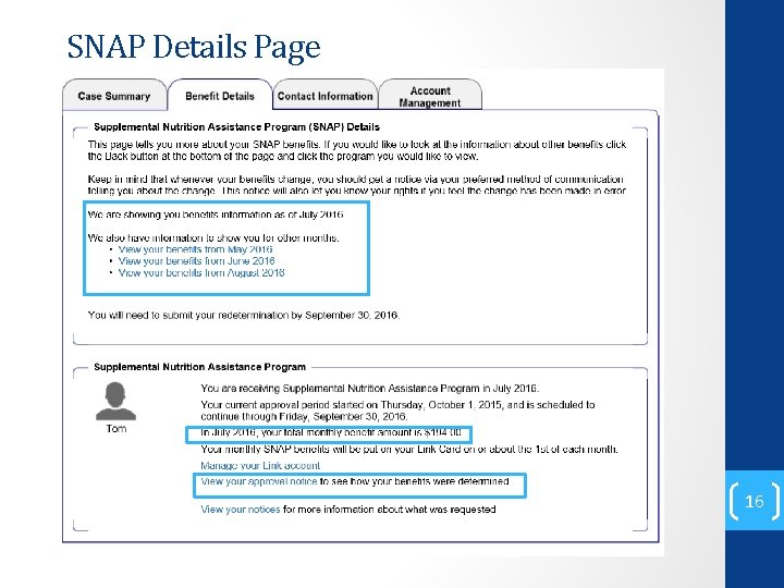 SNAP Details Page 16 