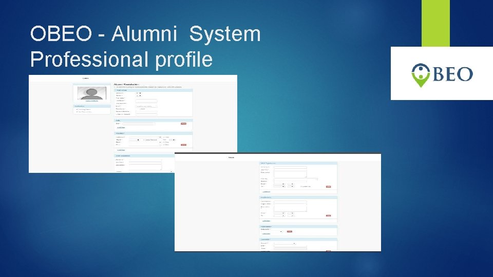 OBEO - Alumni System Professional profile 