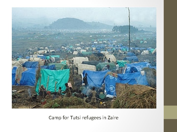 Camp for Tutsi refugees in Zaire 
