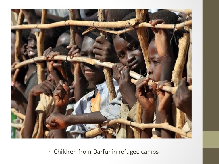  • Children from Darfur in refugee camps 