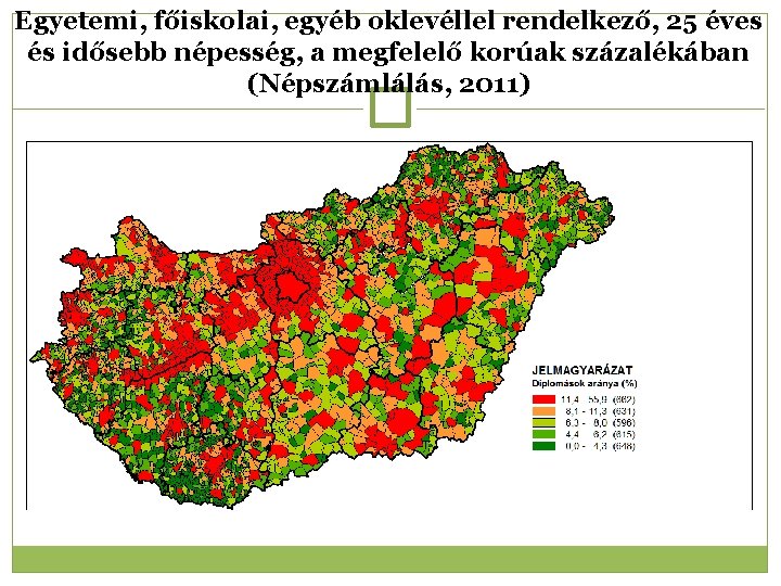 Egyetemi, főiskolai, egyéb oklevéllel rendelkező, 25 éves és idősebb népesség, a megfelelő korúak százalékában