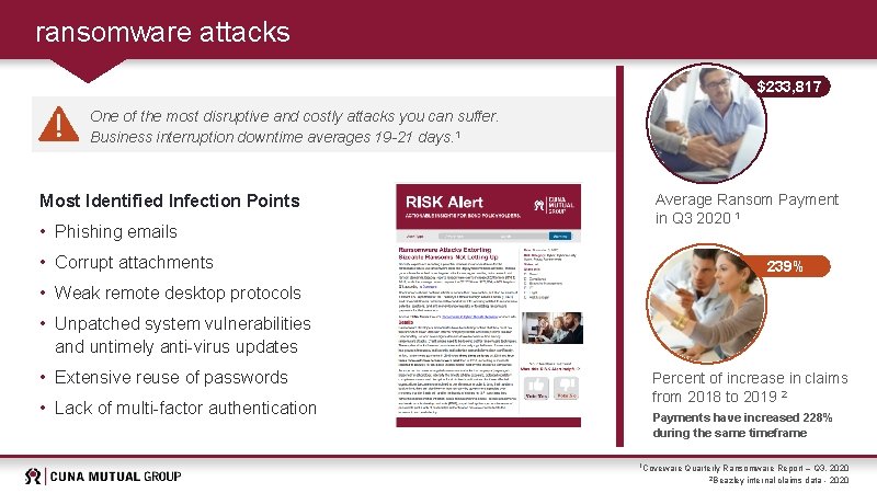 ransomware attacks $233, 817 One of the most disruptive and costly attacks you can