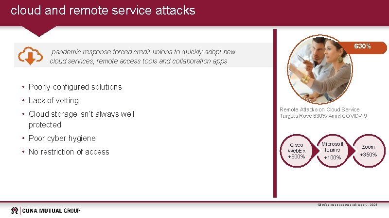 cloud and remote service attacks 630% pandemic response forced credit unions to quickly adopt