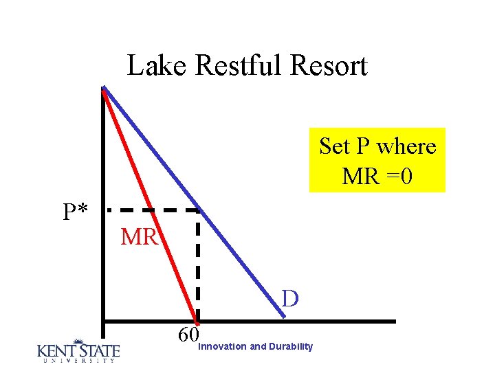 Lake Restful Resort Set P where MR =0 P* MR D 60 Innovation and