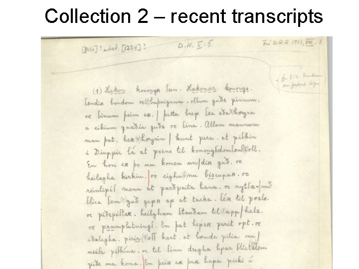 Collection 2 – recent transcripts 