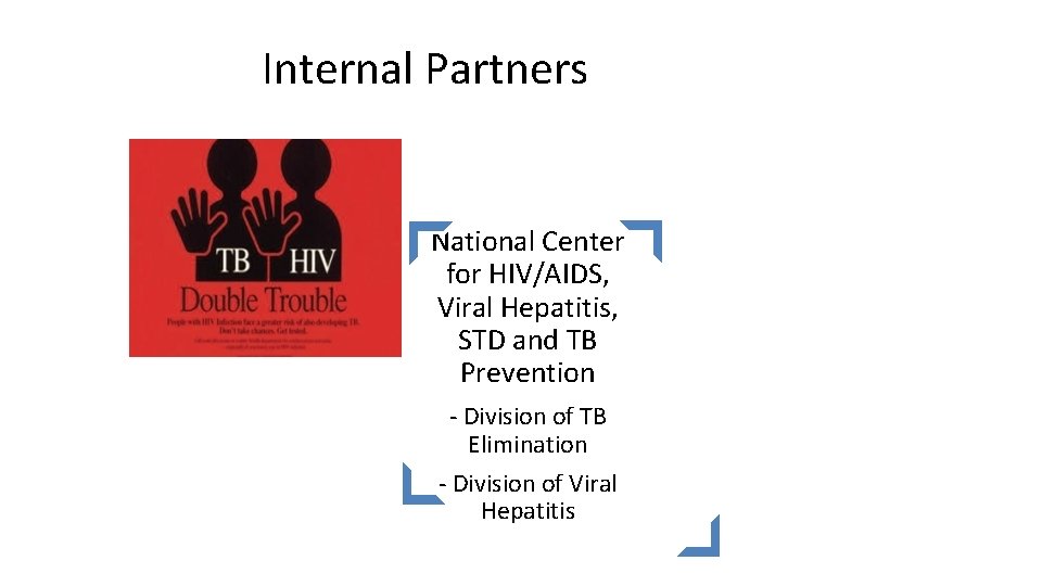 Internal Partners National Center for HIV/AIDS, Viral Hepatitis, STD and TB Prevention - Division