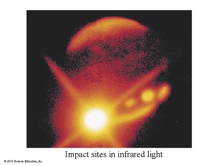 Impact sites in infrared light © 2010 Pearson Education, Inc. 