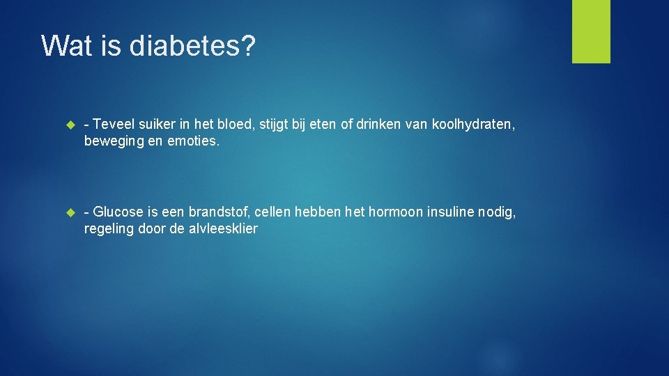 Diabetes Wat is diabetes Teveel suiker in het