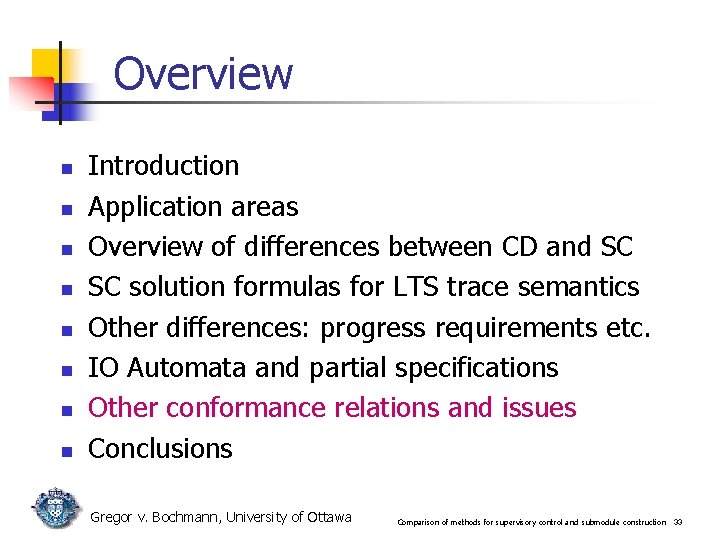 Overview n n n n Introduction Application areas Overview of differences between CD and Overview n n n n Introduction Application areas Overview of differences between CD and